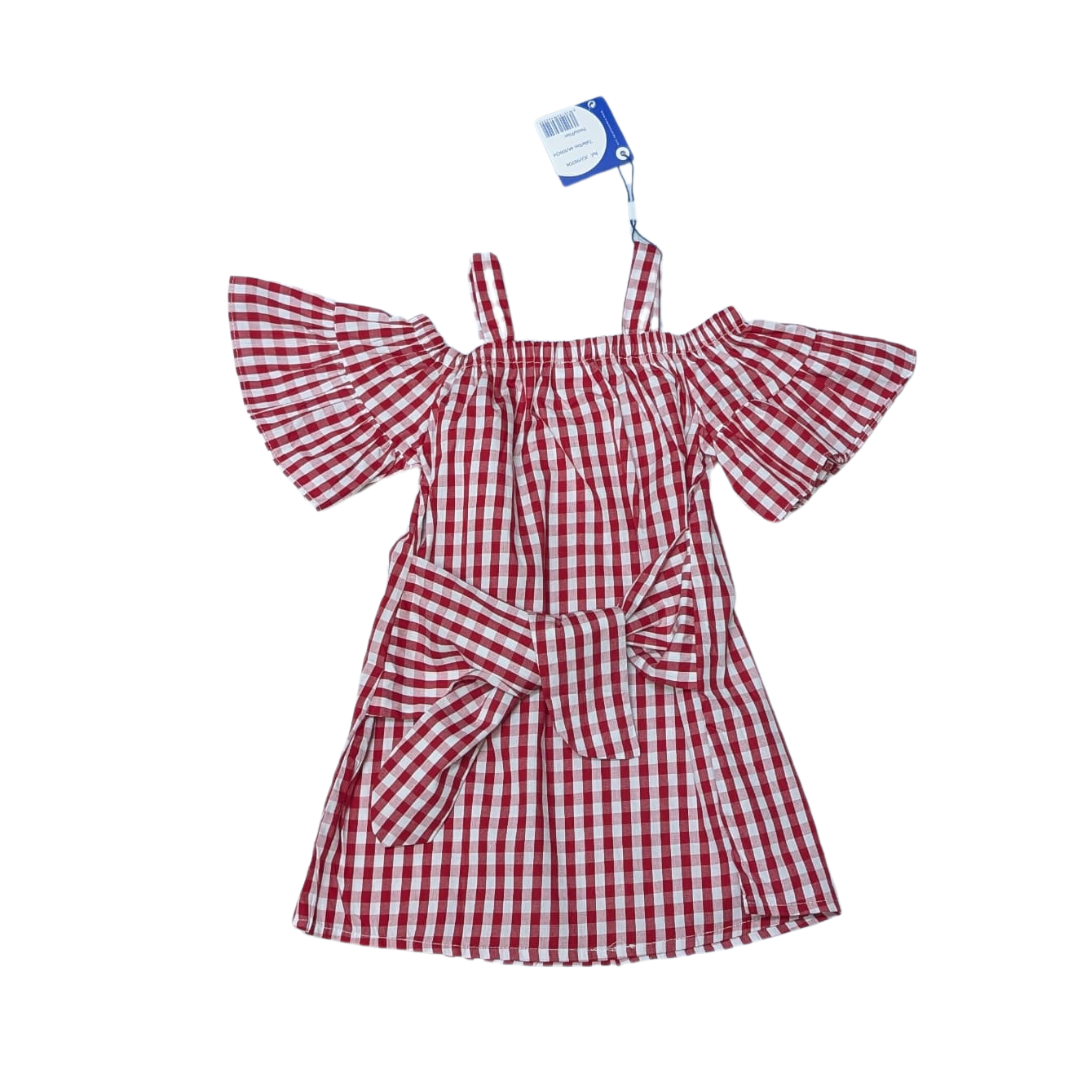 Newness Red Check Dress MM38