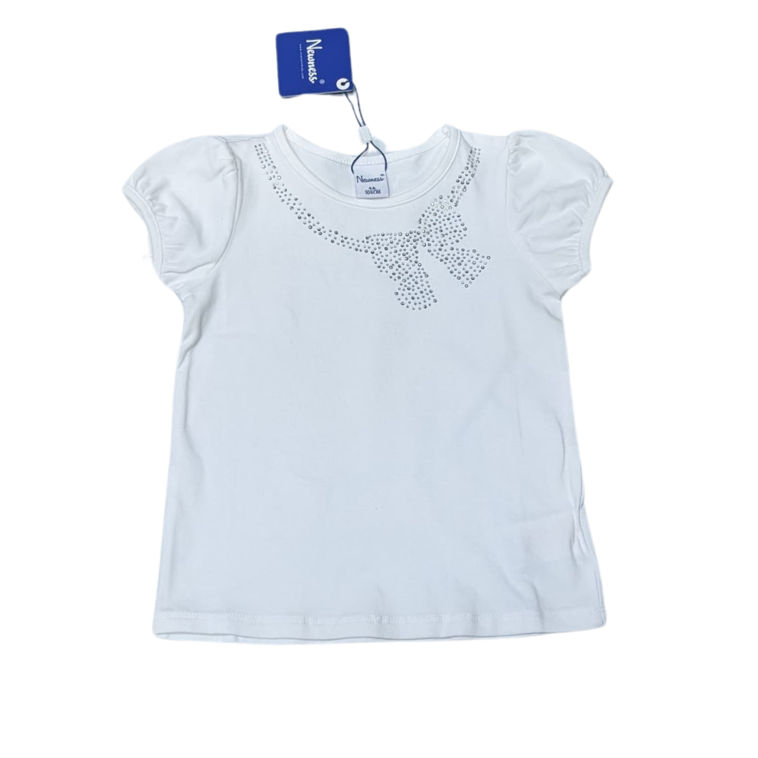 Newness Studded Bow Top MM44