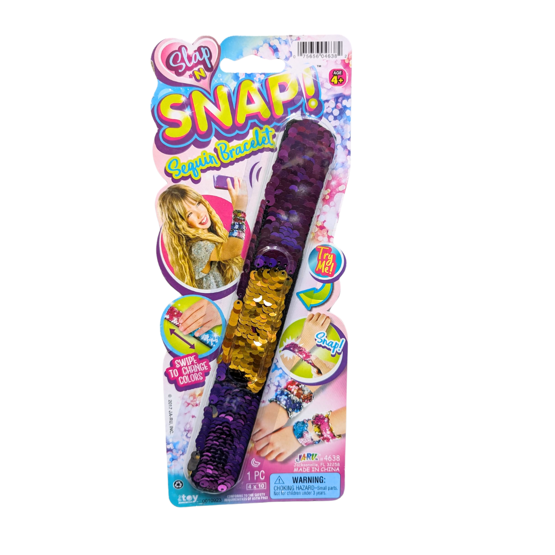 Slap n Snap Sequin Bracelets