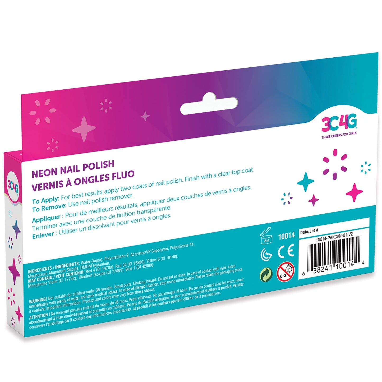 3C4G Neon Nail Polish Set