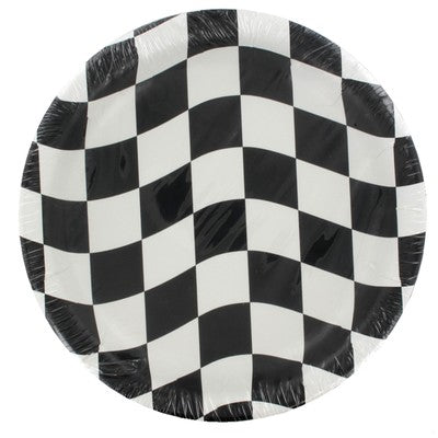 Black & White Check Party Plates