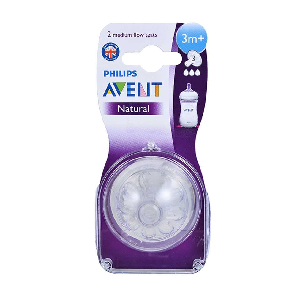 Philips Avent Natural Medium Flow Bottle Nipple 3m+
