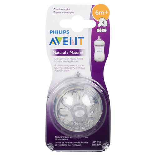 Philips Avent Natural Fast Flow Bottle Nipple 6m+