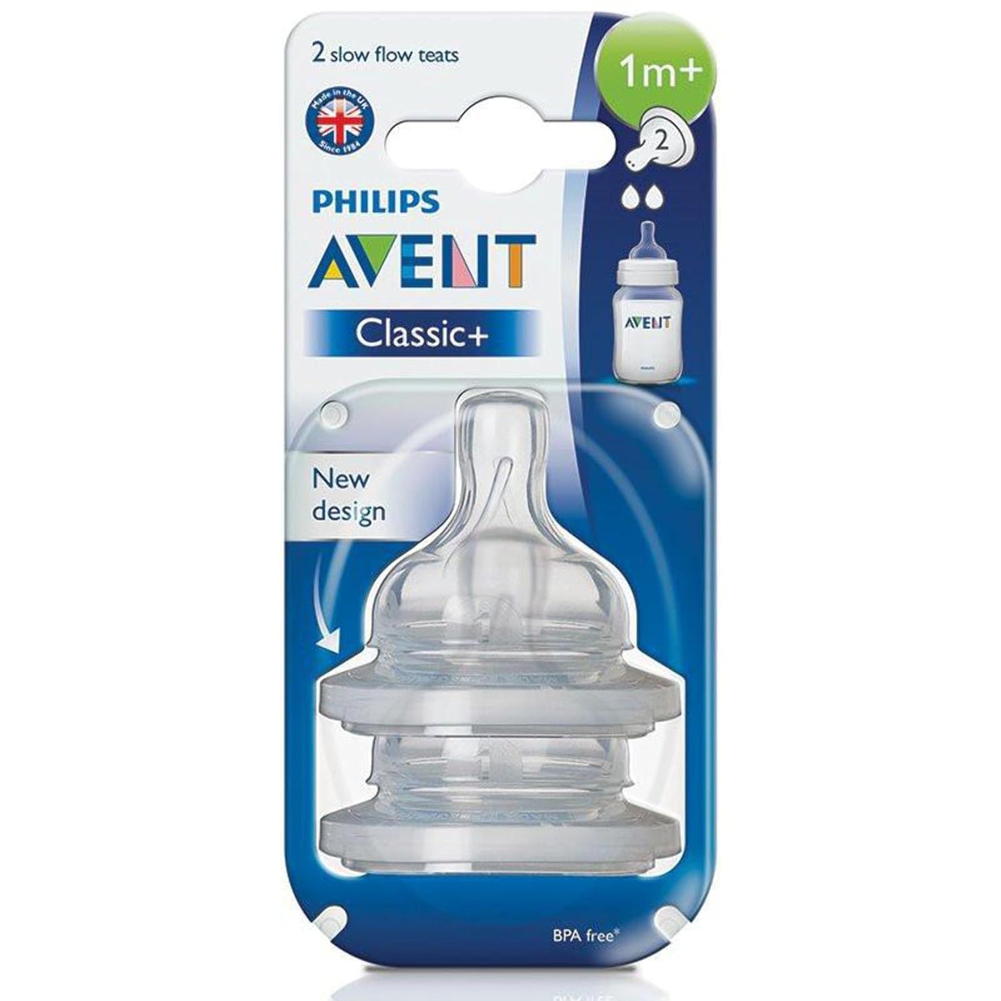 Philips Avent Classic Slow Flow Bottle Nipple 1m+