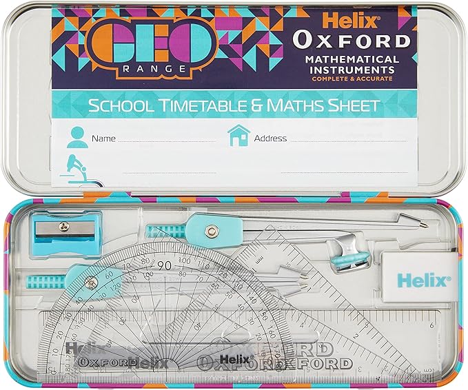 Helix Oxford Geo Maths Stationery Set