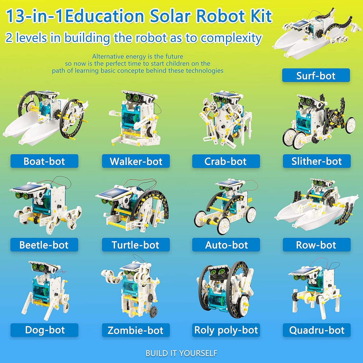 STEM 13-in-1 Solar Power Robots Creation Toy
