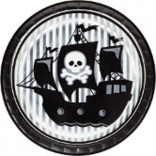Black & White Pirate Party Plates