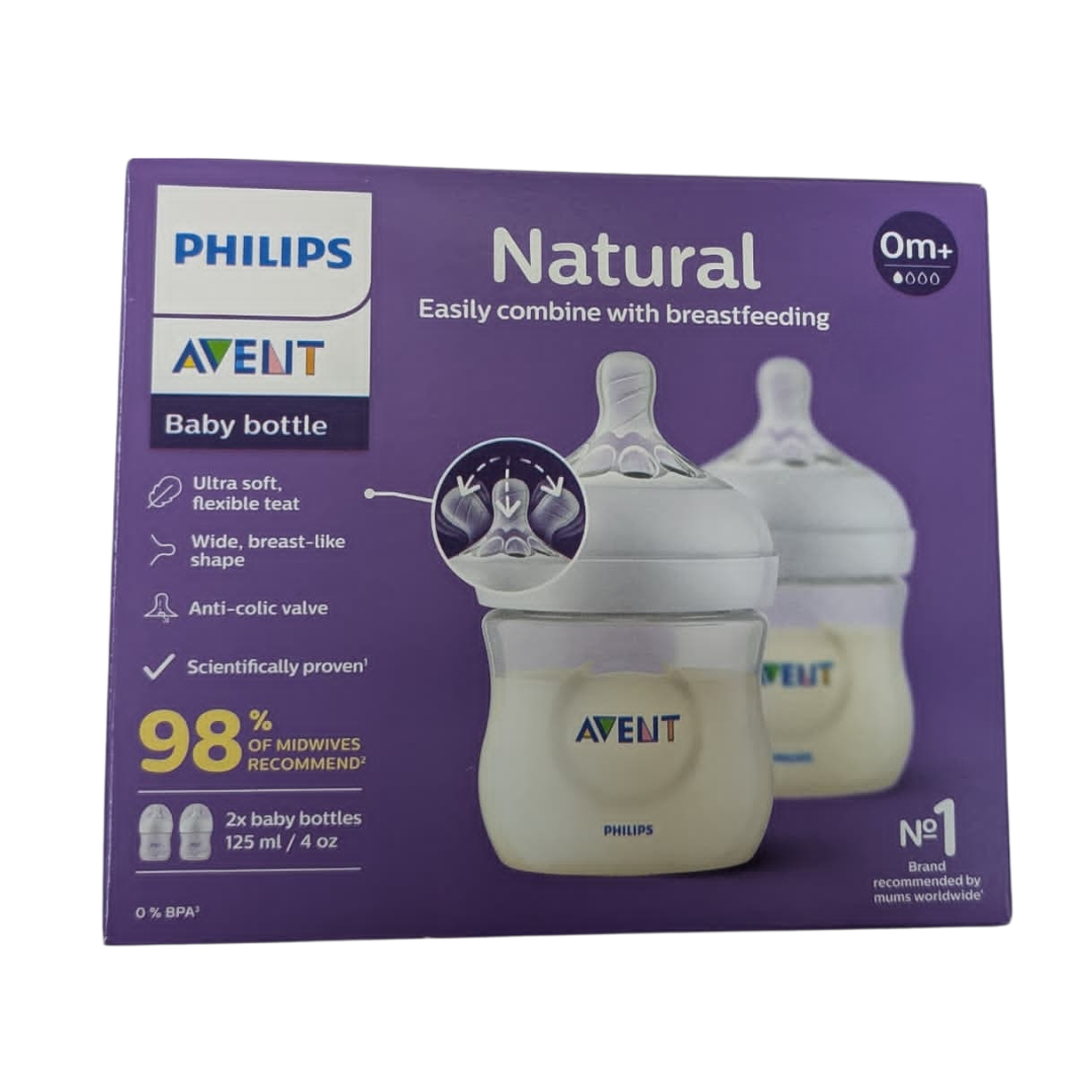 Philips Avent Natural Baby Bottle 0 Month+ (2 pack)