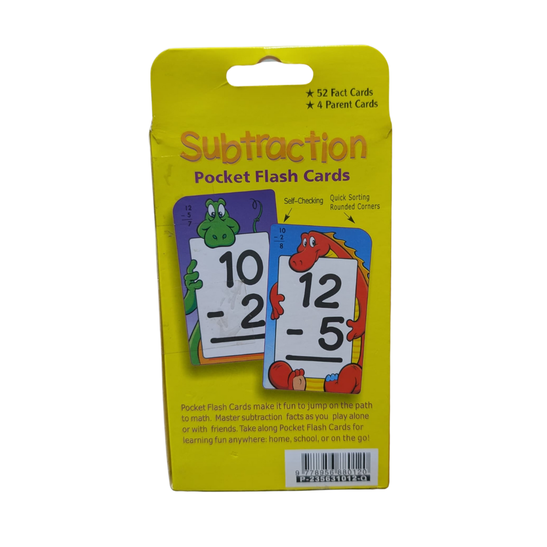 Subtraction Pocket Flash Cards