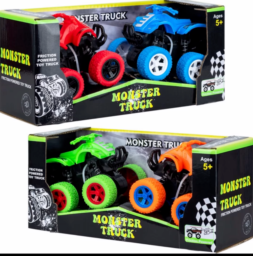 Friction Powered ATV Monster Truck Set