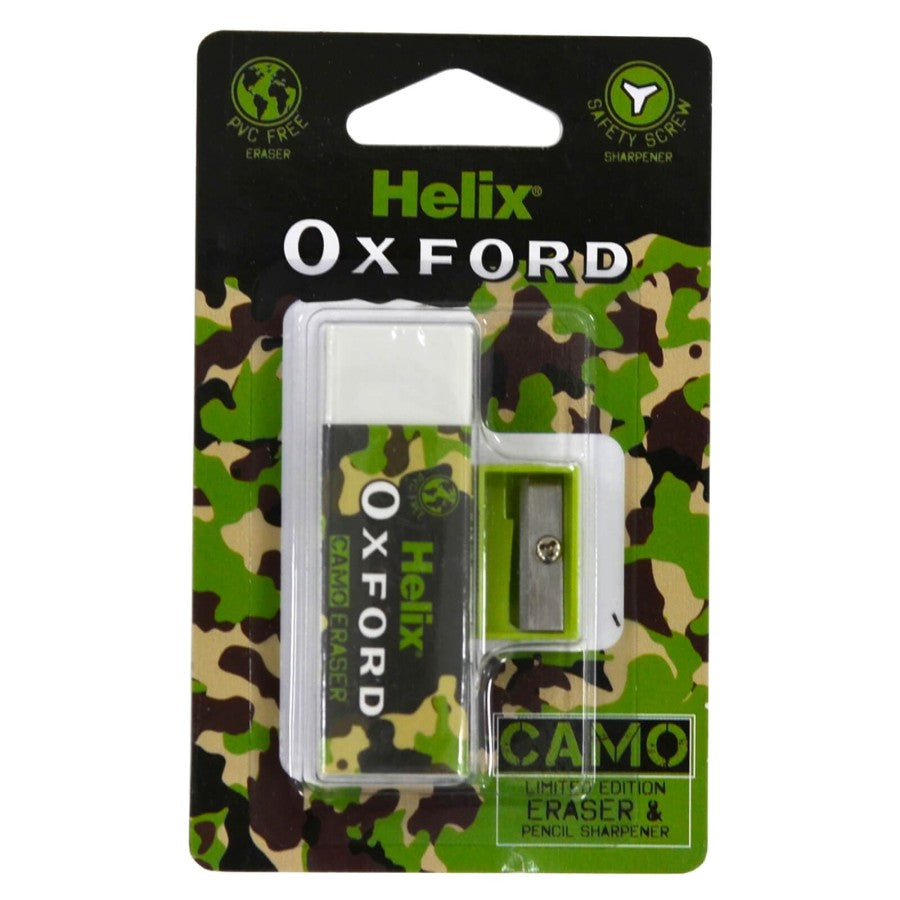 Helix Oxford Camo Sharpener & Eraser Set