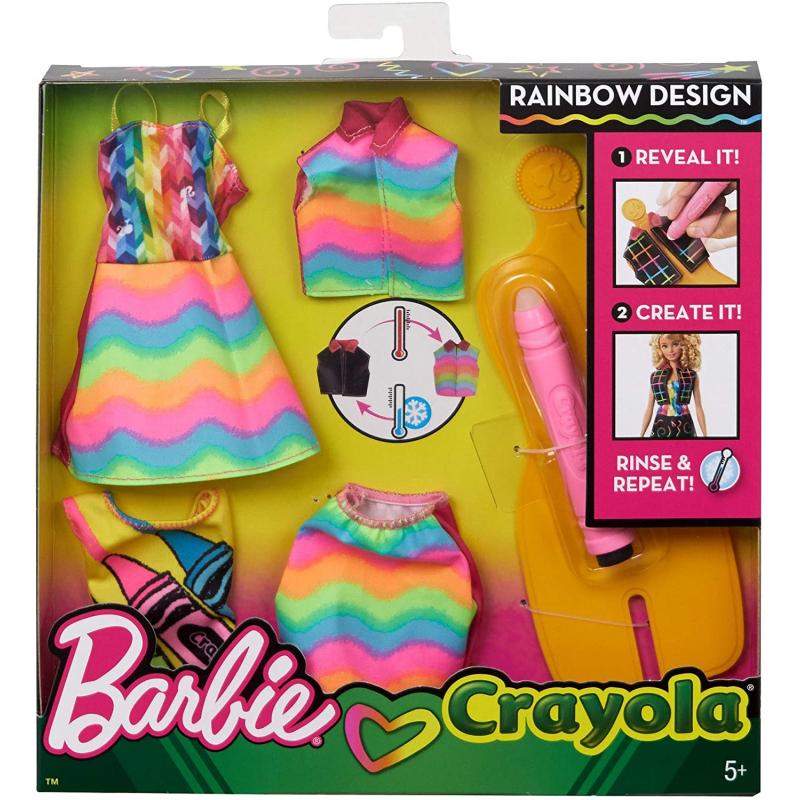 Barbie Crayola Rainbow Design