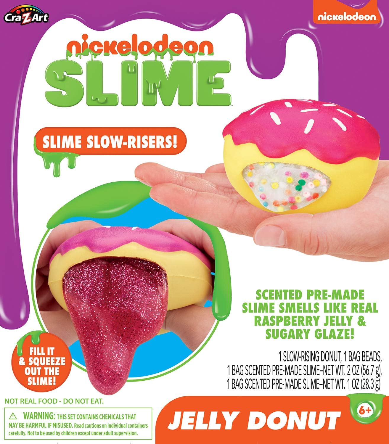 Nickelodeon Slime Slow Risers! Jelly Donut