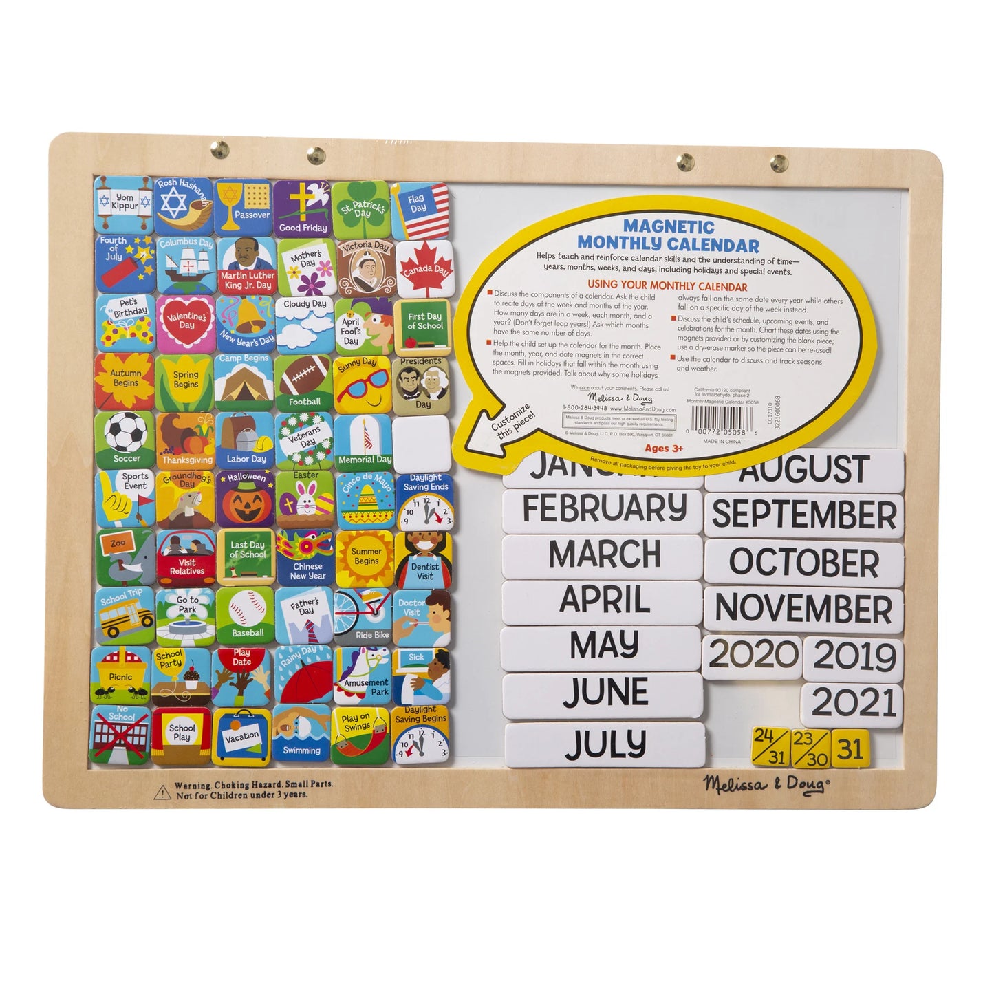 Magnetic Monthly Calendar
