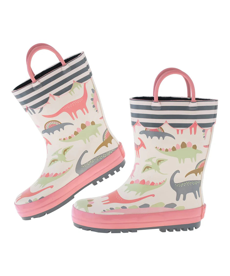 Pink Dino Rain Boot