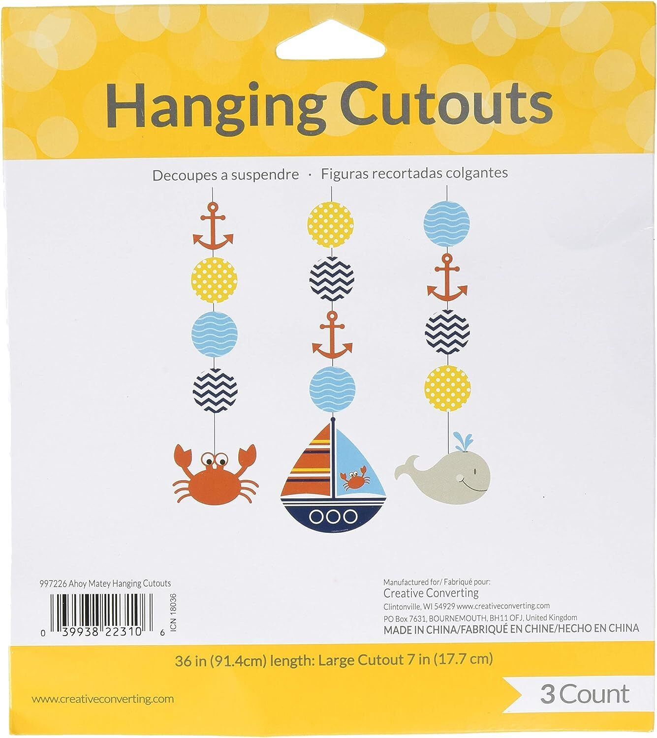 Ahoy Matey Hanging Cutouts