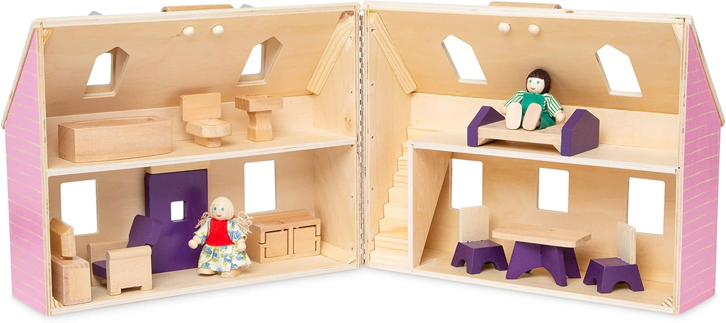 Fold & Go Wooden Dollhouse