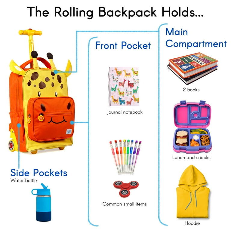 Jworld Sidekick Rolling Backpacks and Lunch Bags