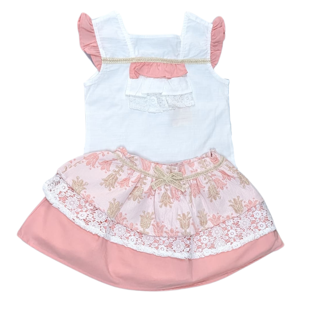 Newness Ruffle Patch Top and Skirt MM42/MM43