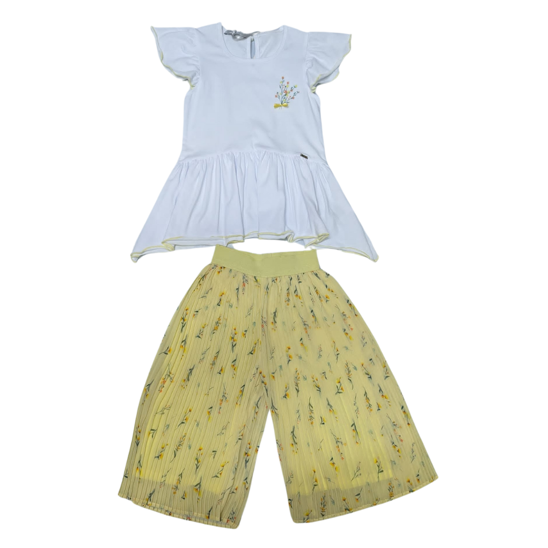 Monna Rosa Floral Top and Culottes TA32