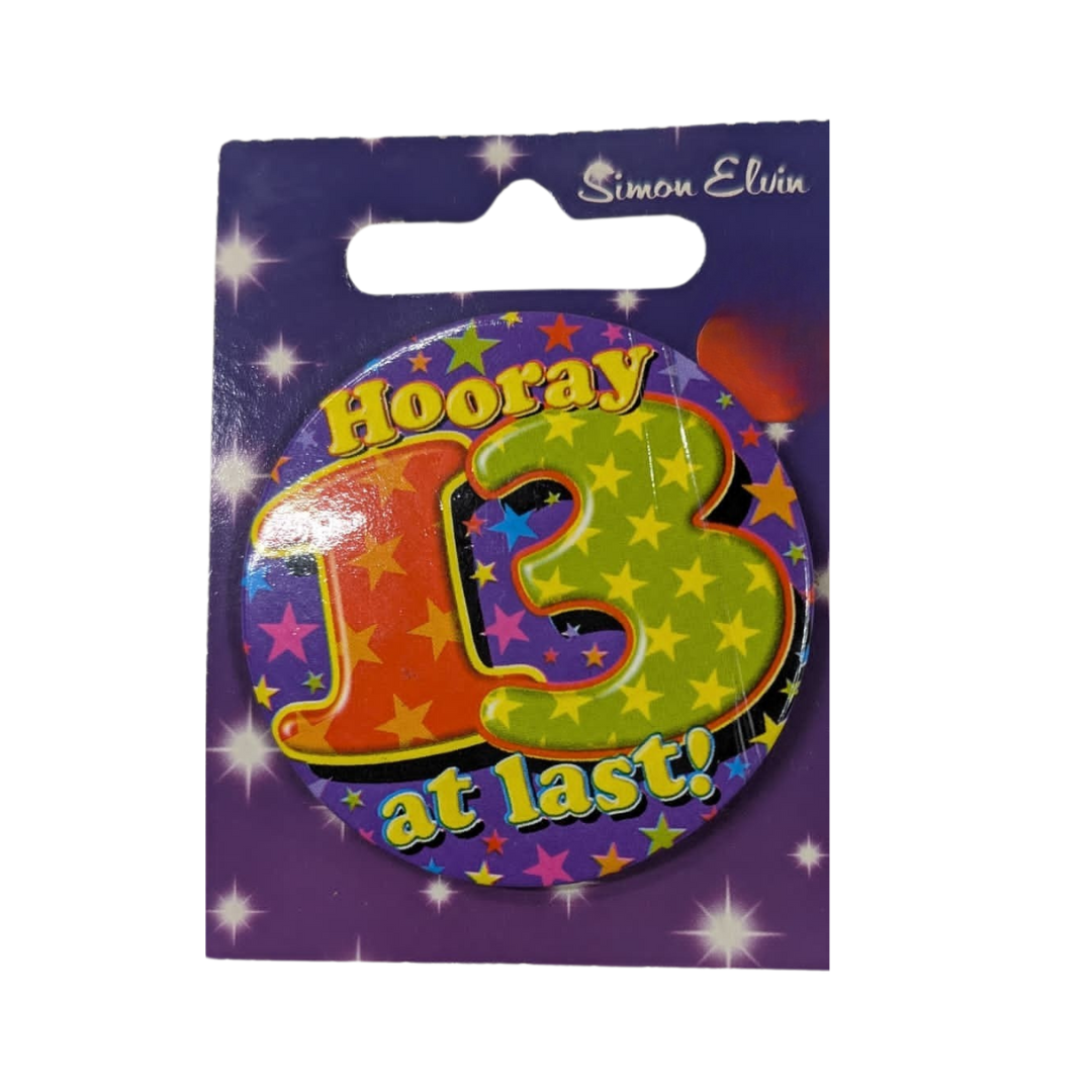 13th Birthday Badge