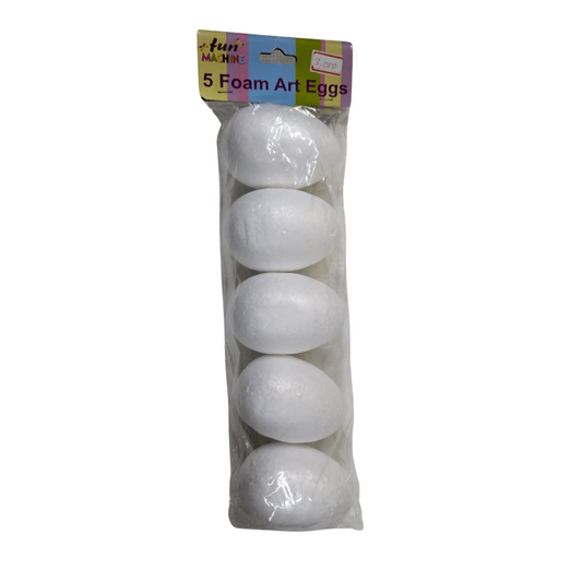 5 Foam Art Eggs