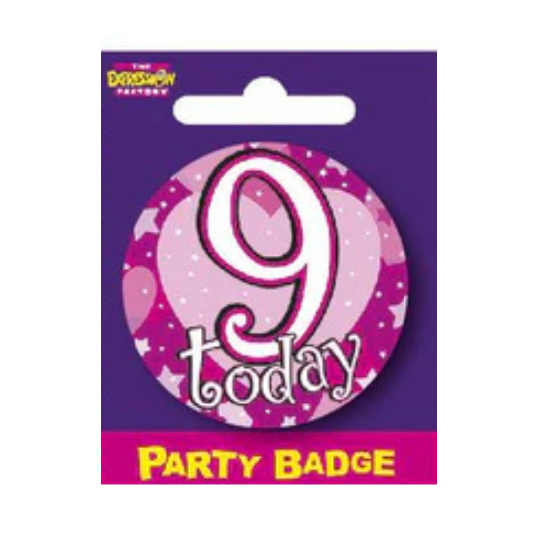 9th Birthday Badges
