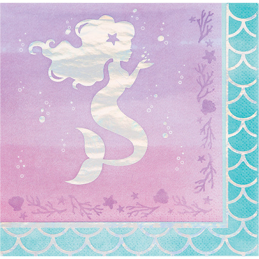 Mermaid Shine Lunch Iridenscent Napkin