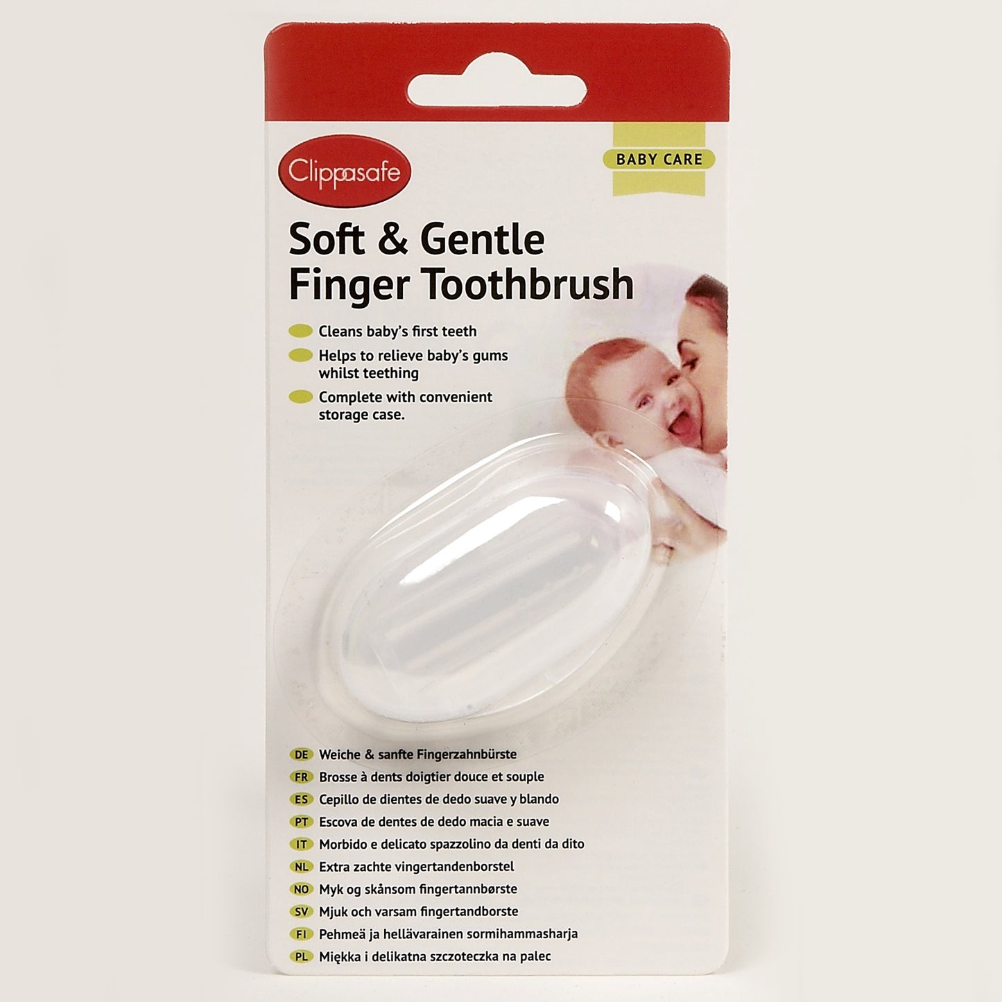 Clippasafe Finger Tooth Brush with Case