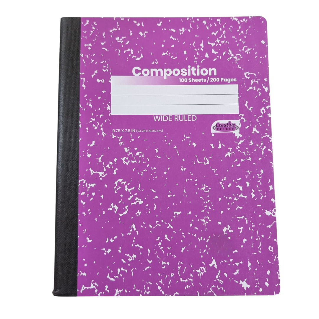 Wide Ruled Composition Books