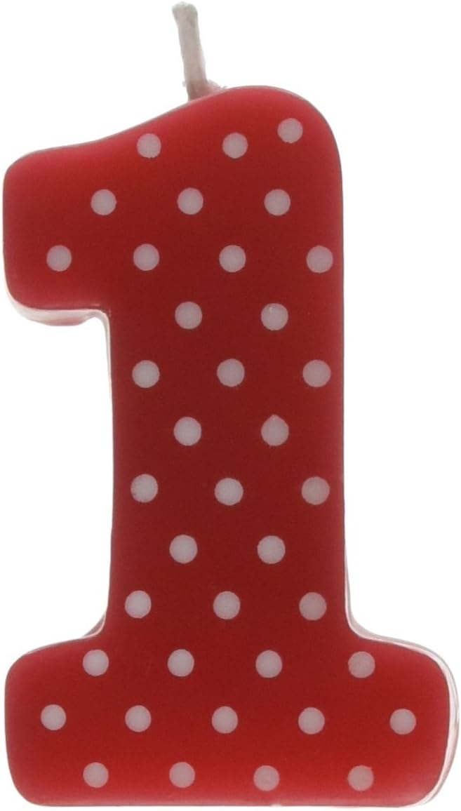 Ladybug Polkadot 1st Birthday Candle
