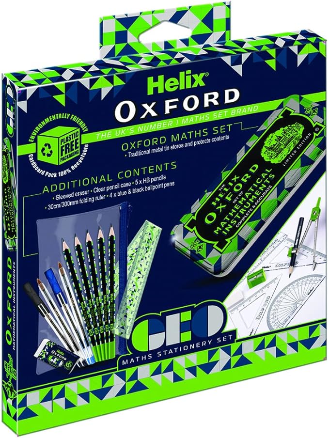 Helix Oxford Geo Maths Stationery Set