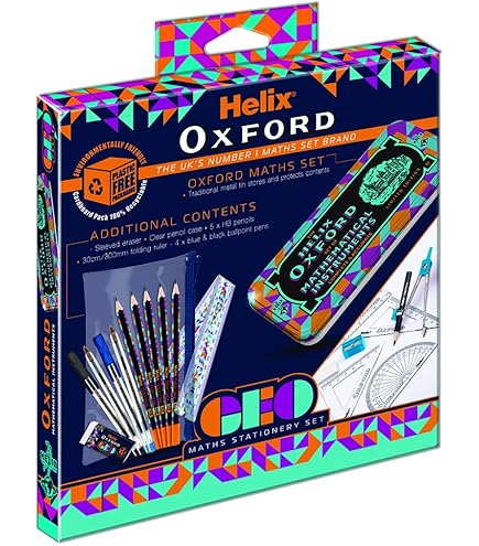 Helix Oxford Geo Maths Stationery Set