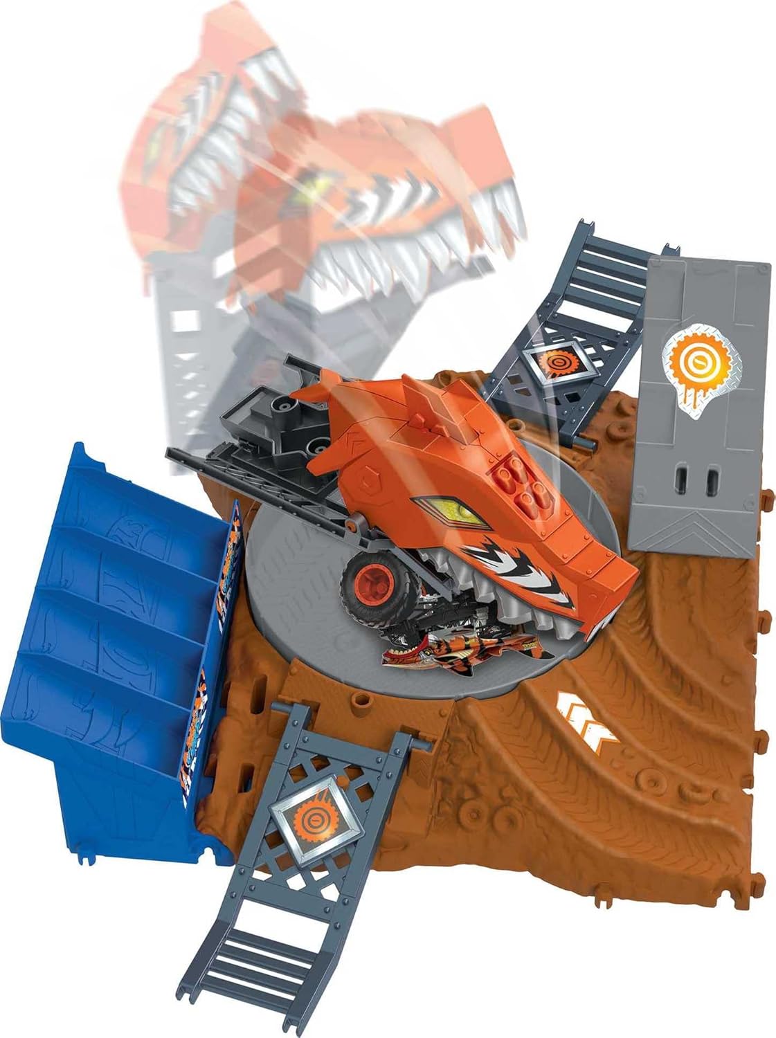 Hot Wheels Monster Trucks Arena Smashers, Tiger Shark Spin-Out Challenge