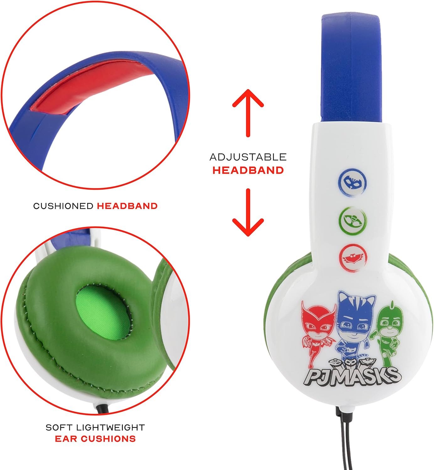 PJ Masks Kids Safe Headphones