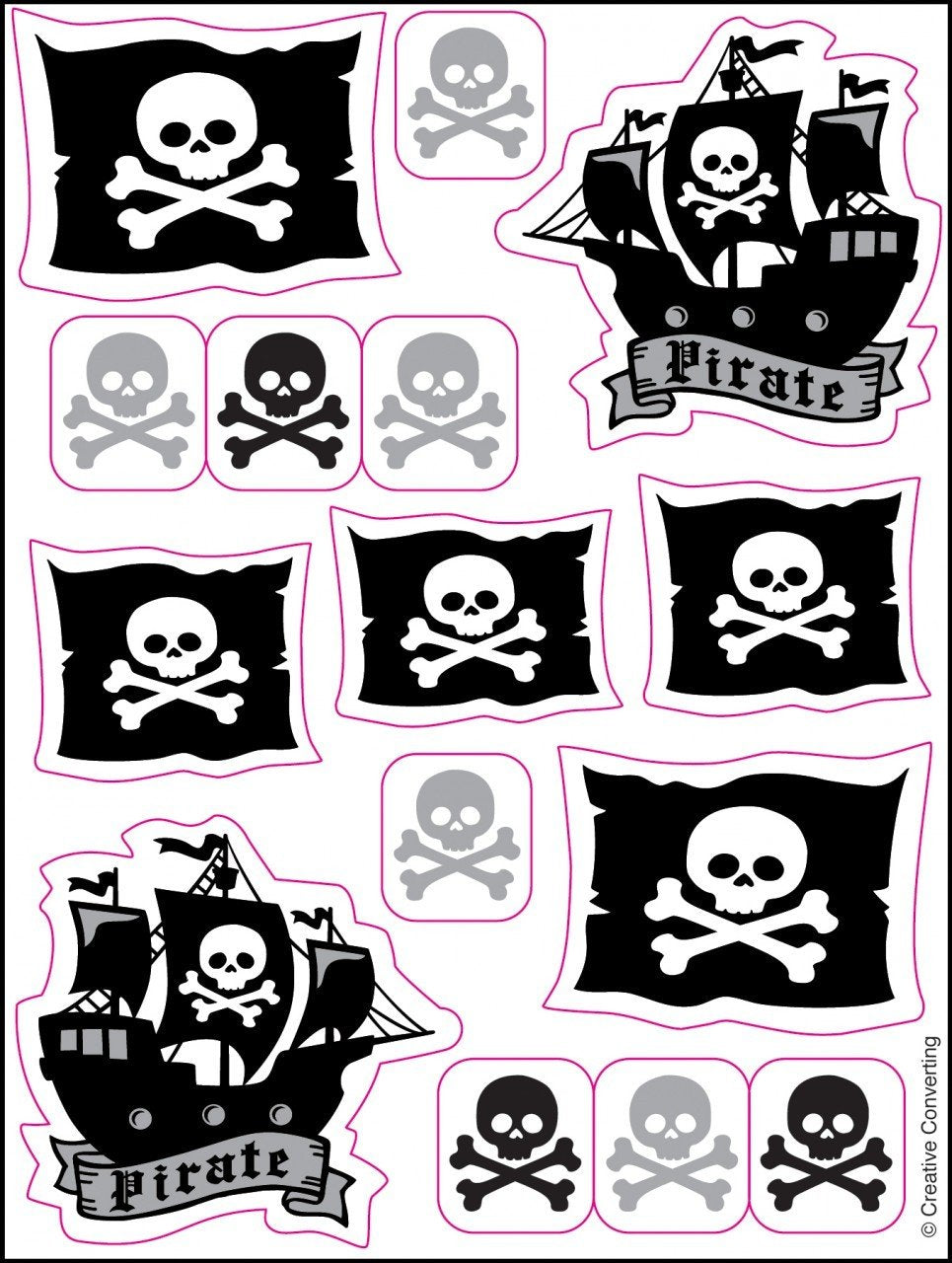 Pirate Party Stickers