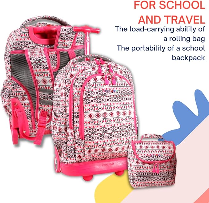 Jworld Setbeamer Rolling Backpacks and Lunch Bags