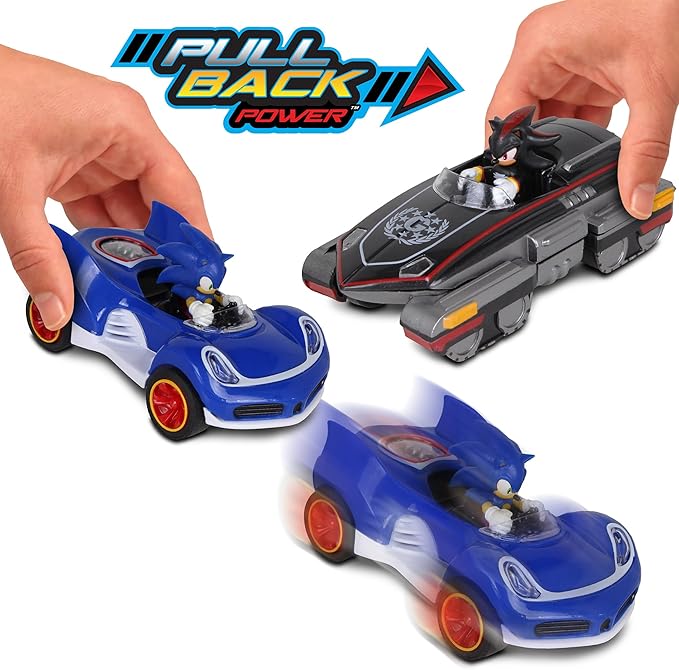 Sonic and Shadow All Stars Racing Transformed Pull Back Racers