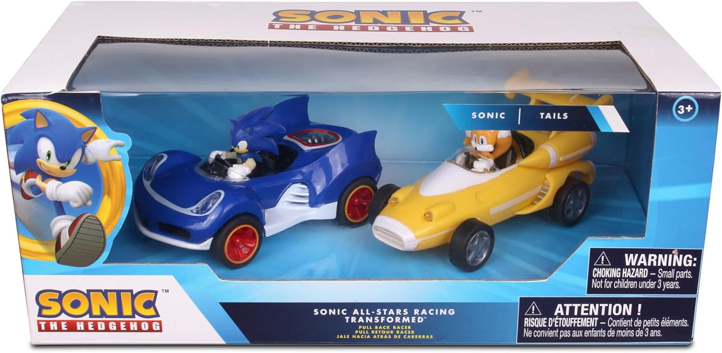Sonic and Tails All Stars Racing Transformed Pull Back Racers