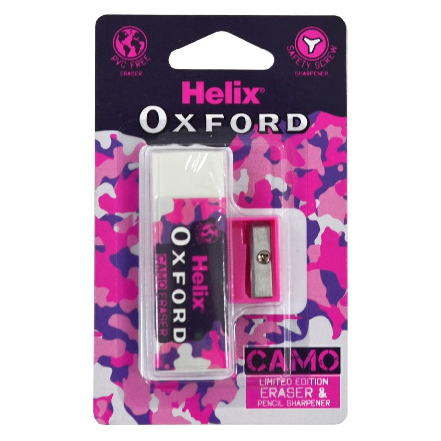 Helix Oxford Camo Sharpener & Eraser Set