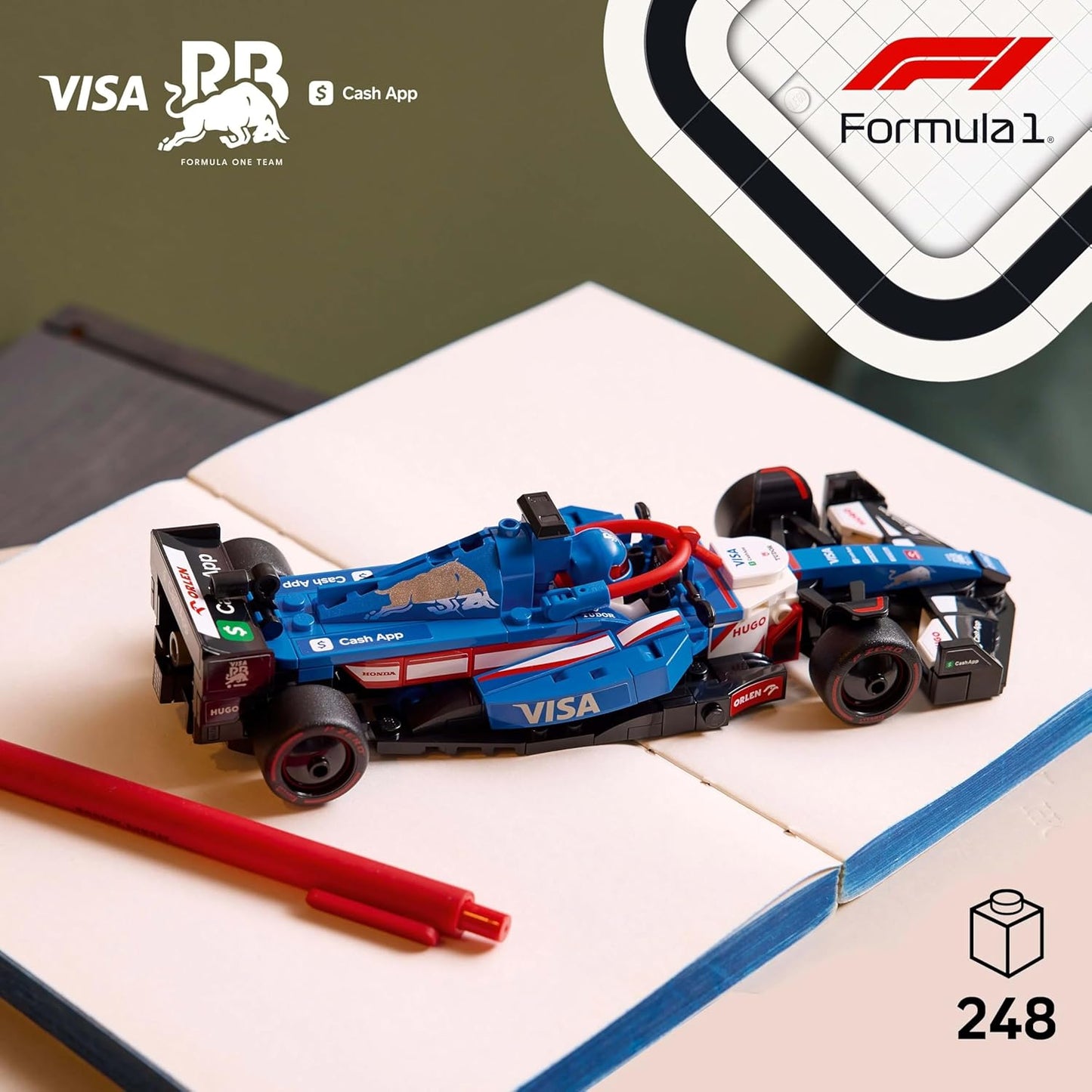 LEGO Speed Champions Visa Cash App RB VCARB 01 F1 Race Car