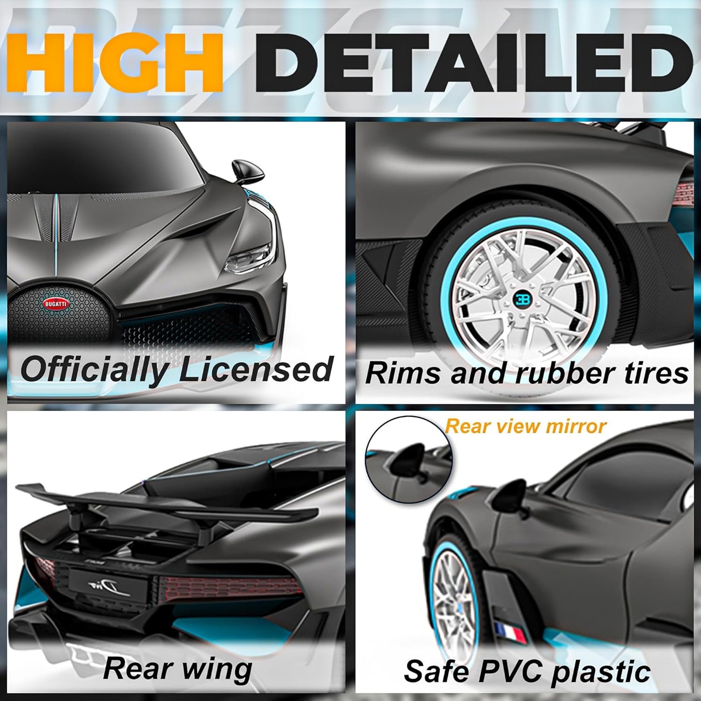 BEZGAR Bugatti Remote Control Car