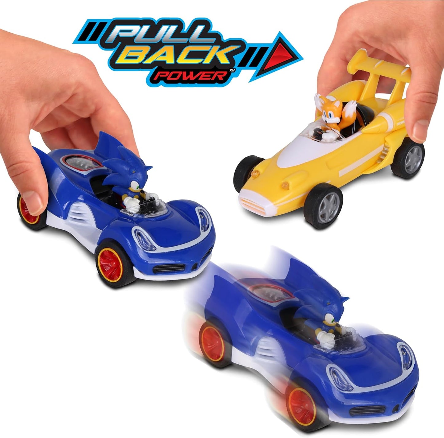 Sonic and Tails All Stars Racing Transformed Pull Back Racers