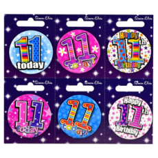 11th Birthday Badges