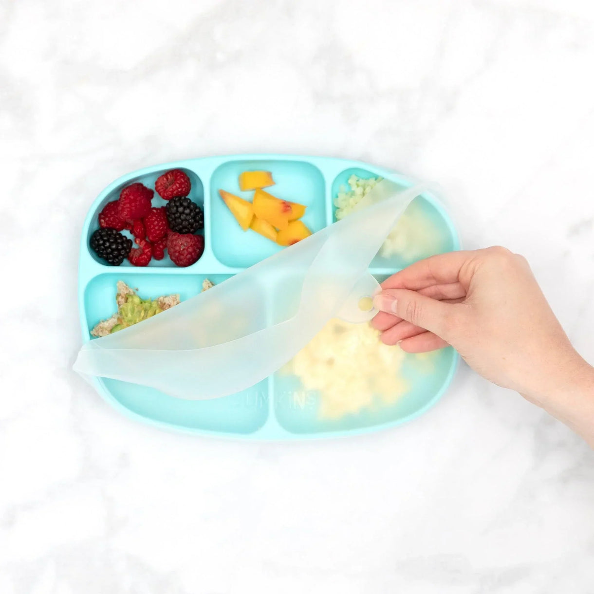 Bumkins Silicone Grip Dish with Lid (5 Section)