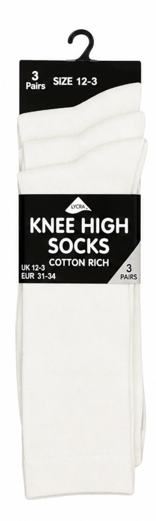 LYCRA Knee High socks cotton rich
