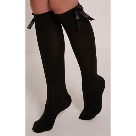 Lycra Knee High socks with bow