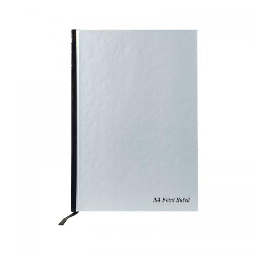 Pukka A4 Signature Root Hard-Cover Notebook – Silver, Feint Ruled.