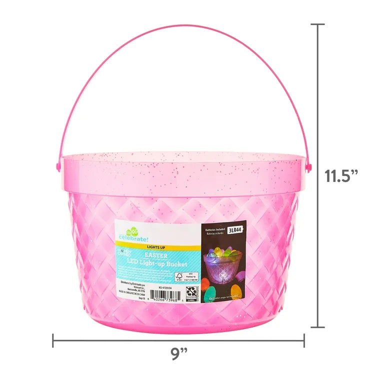 LED Light Up Easter Buckets