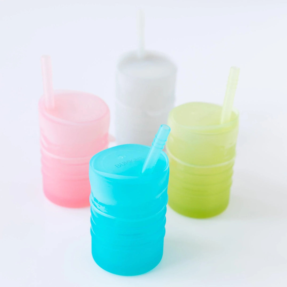 Bumkins Silicone Toddler Straw Cups with Lid